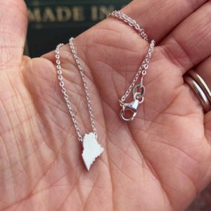 Mini Maine Necklace - Sterling Silver on Sterling Silver
