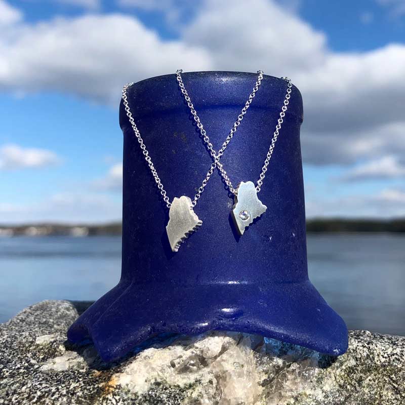 Sterling Silver Mini Maine Necklaces