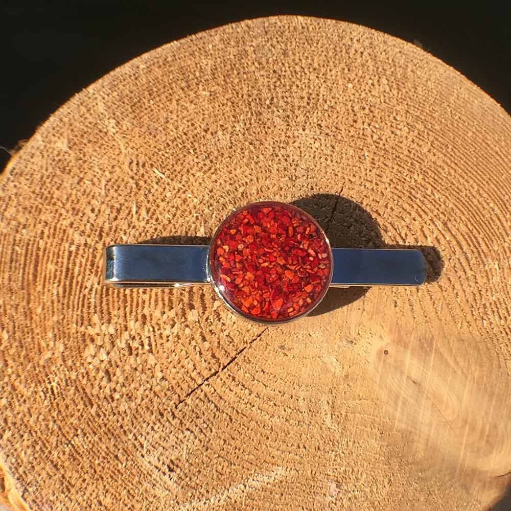 Crushed, Lobster Shell Silver Tie Clip.