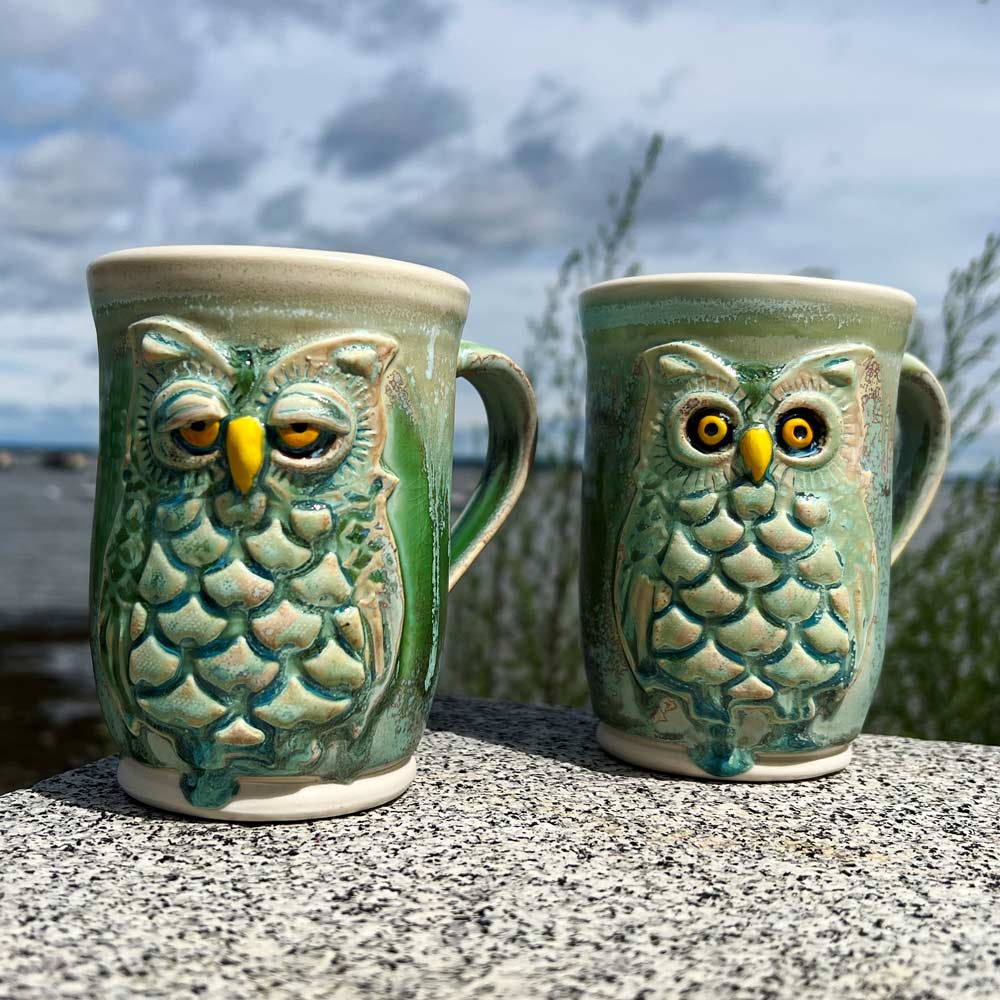 Owl Mugs by Devenney Pottery