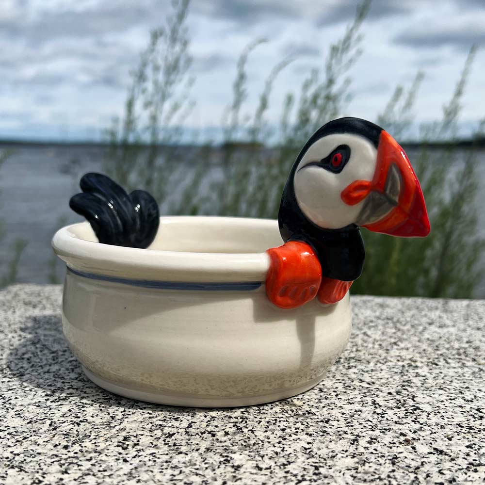 Puffin Dip Dish by Devenney Pottery