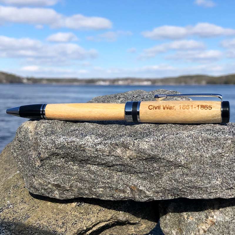Civil War Pen made from wood.