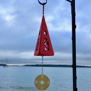Red Compass Rose Buoy Bell