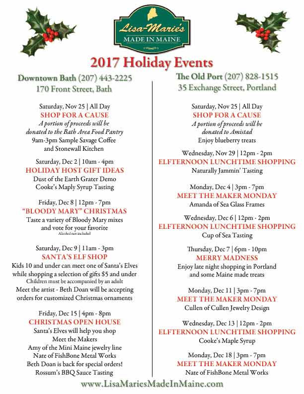 Holiday Events 2017