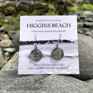 Higgins Beach Sand with Crushed Mussel Shell Earrings