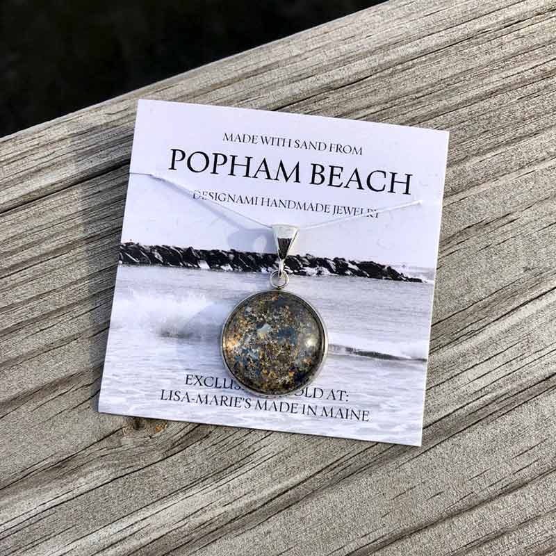 Large Popham Beach Sand with Crushed Mussel Shell Pendant
