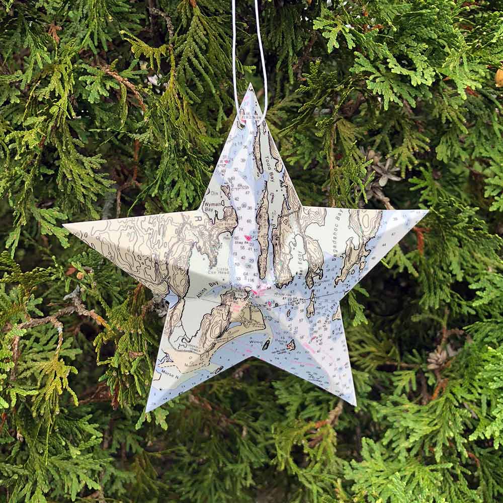 Popham Chart Star Ornament