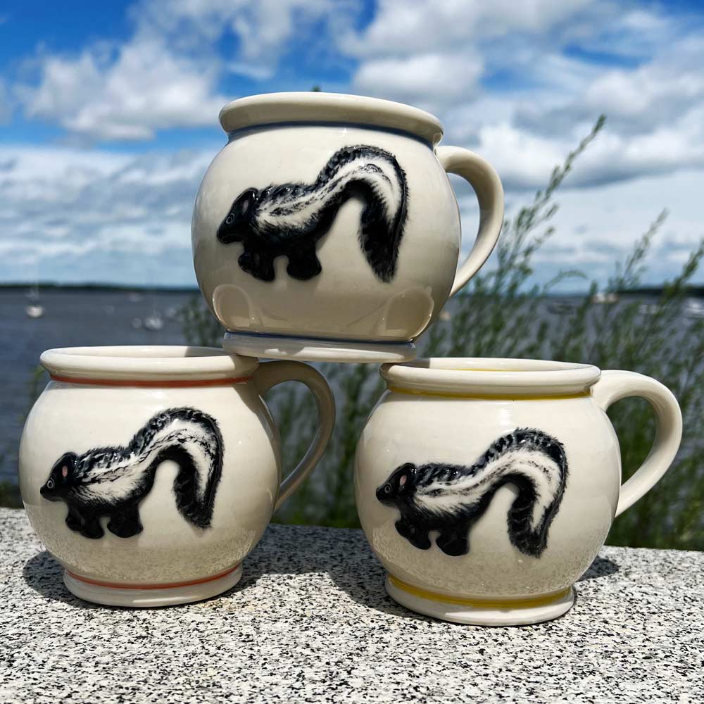 Skunk Mugs by Devenney Pottery