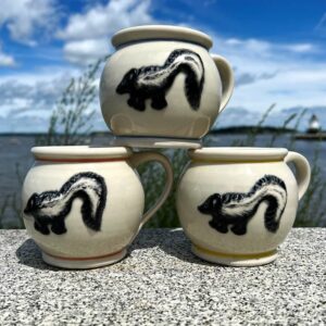 Skunk Mugs by Devenney Pottery