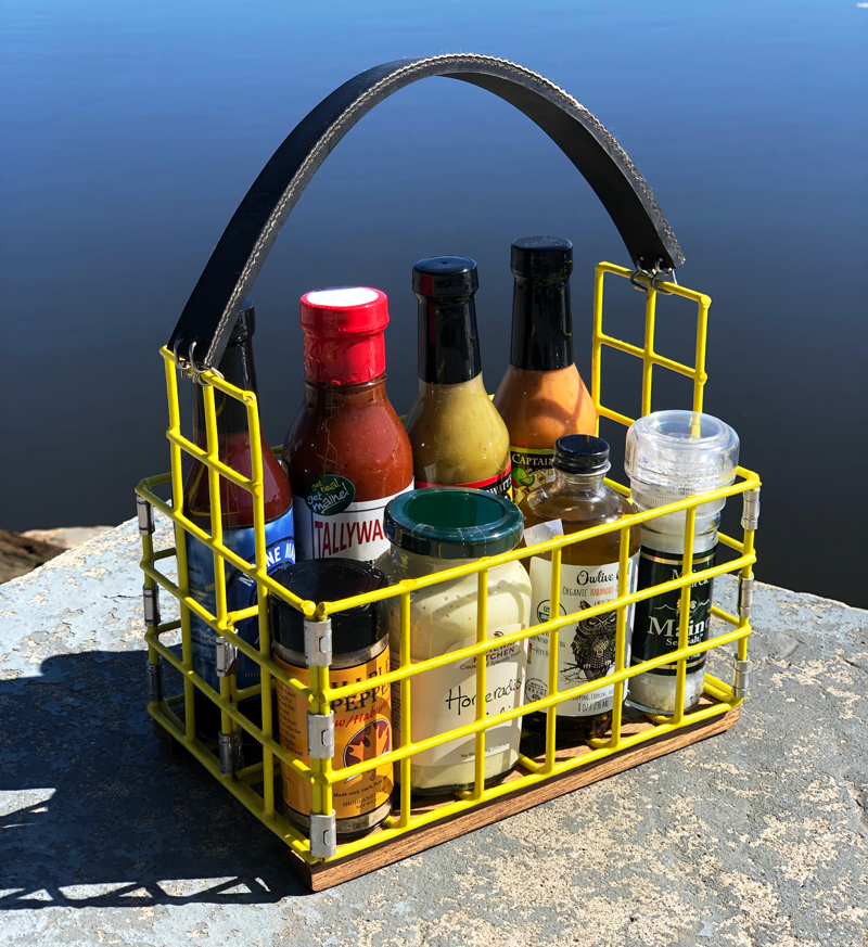 Yellow Lobster Trap Condiment Caddy
