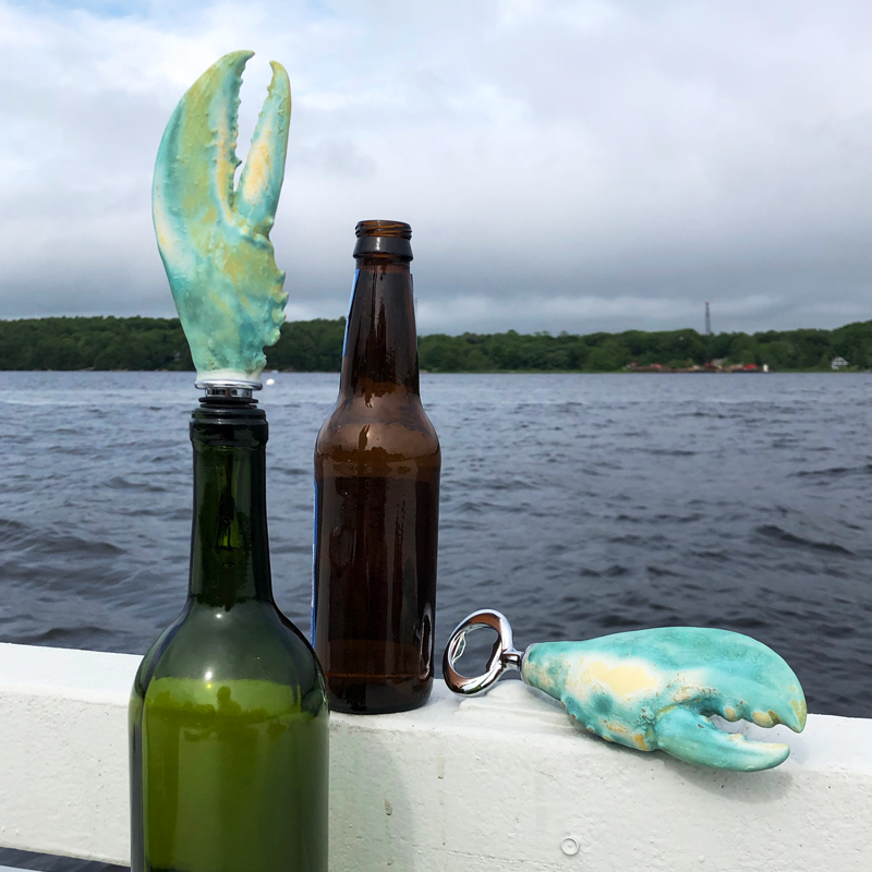 Coastal Waters Lobster Claw Bottle Stopper & Bottle Opener