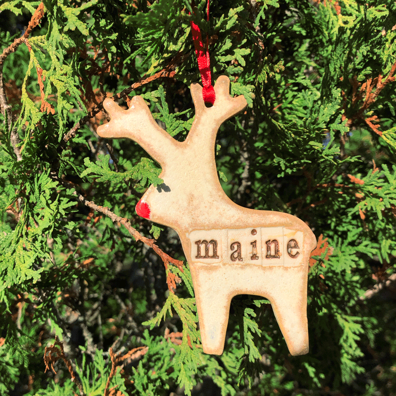 Maine Reindeer Ornament