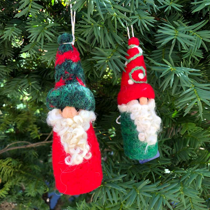 Felted Gnome Ornaments