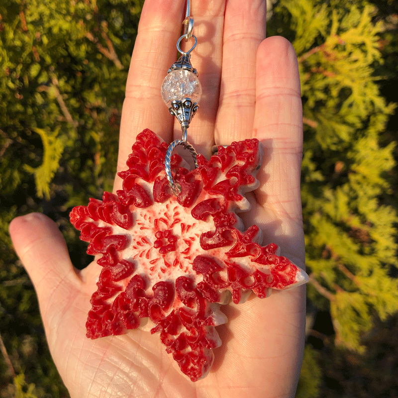 Lobster Shell Snowflake Ornament