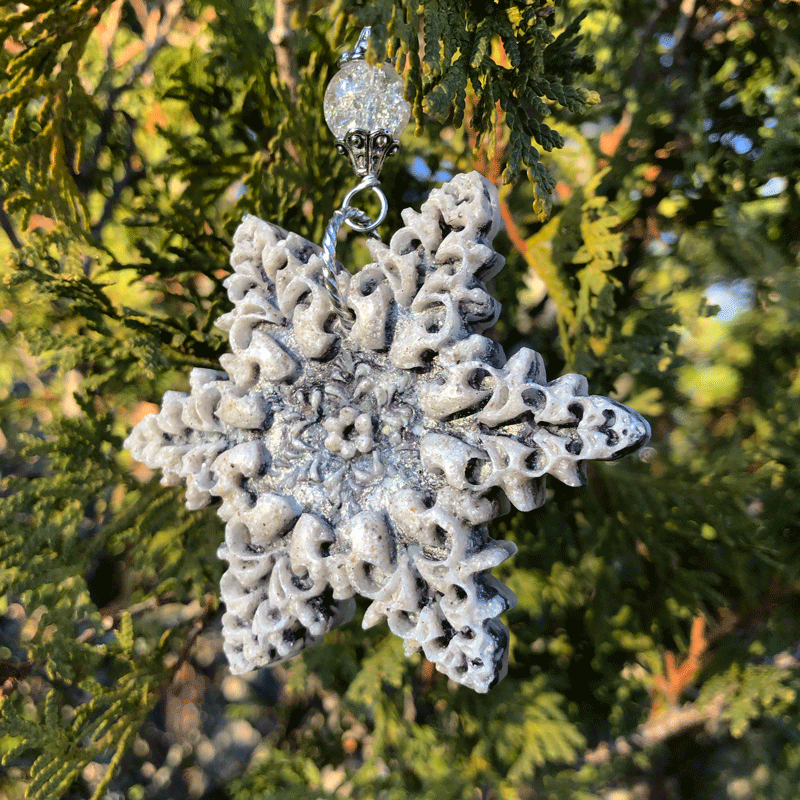 Mussel Shell Snowflake Ornament