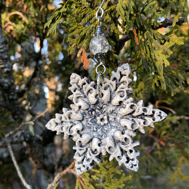 Mussel Shell Snowflake Ornament