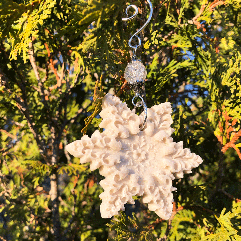 Oyster Shell Snowflake Ornament
