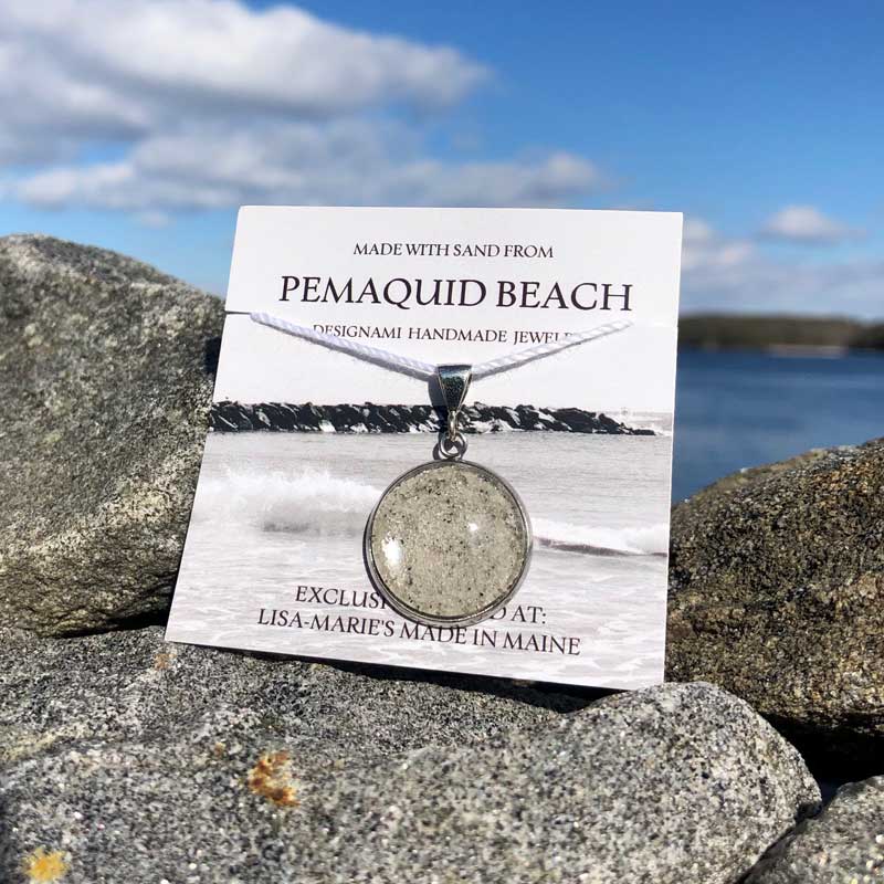 Pemaquid Beach Large Pendant | Beach Sand