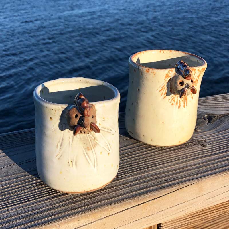 Chicken Mugs by Westport Island Pottery