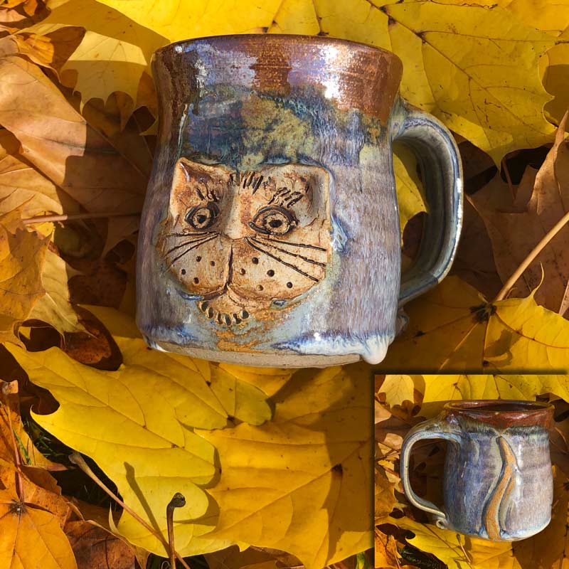 Cat Mug 8 by Westport Island Pottery