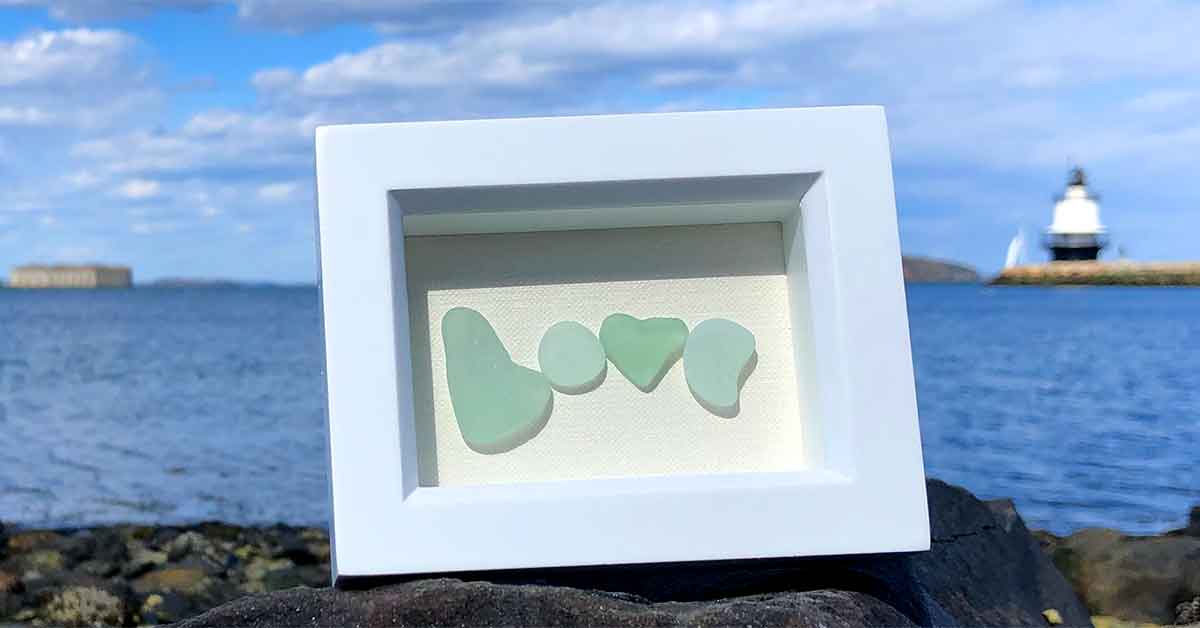 Mother's Day Love Sea Glass Frame.