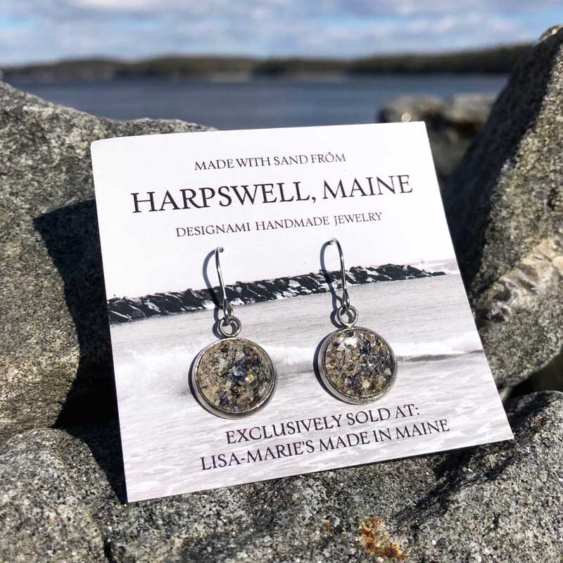 Harpswell Sand Earrings with Crushed Mussel Shell