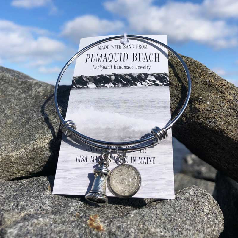 Pemaquid Beach Sand Bangle Bracelet