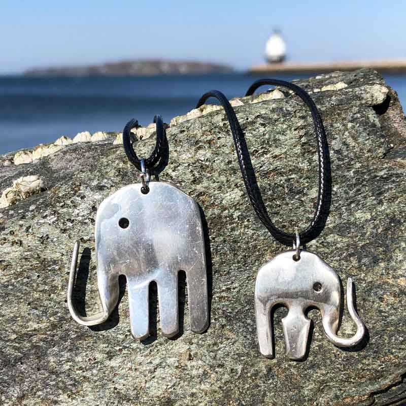 Elephant, Fork Pendant.