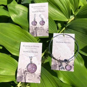 Maine Lilac Flower Petal Jewelry