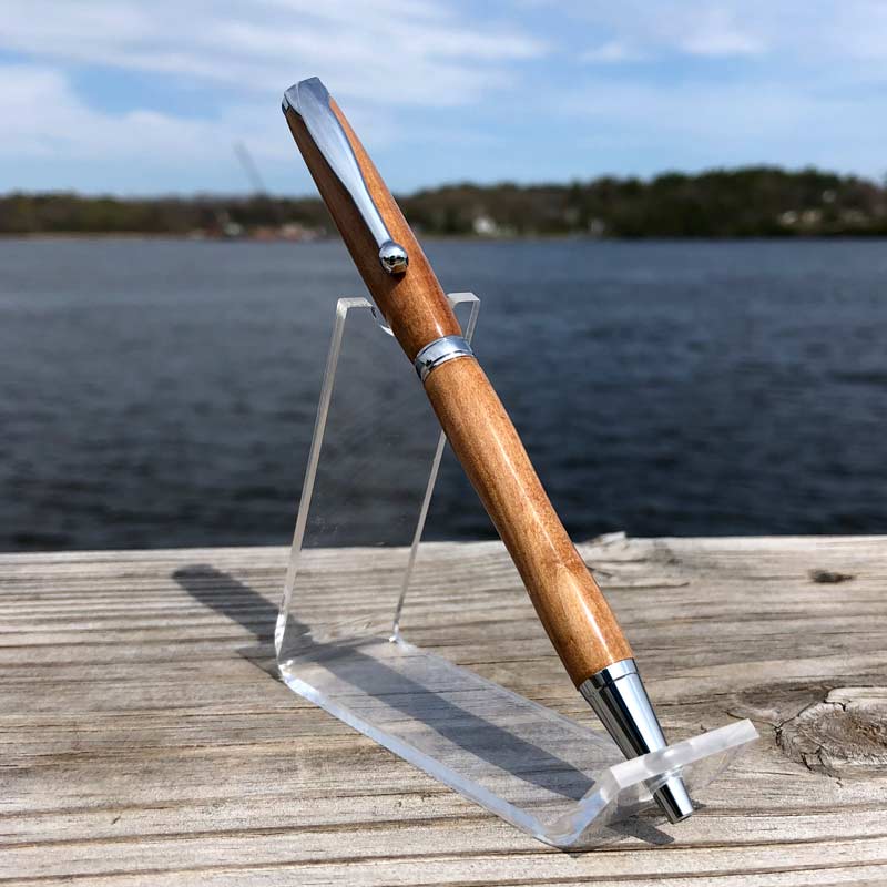 Maine, Apple Tree Pen with Chrome Hardware.