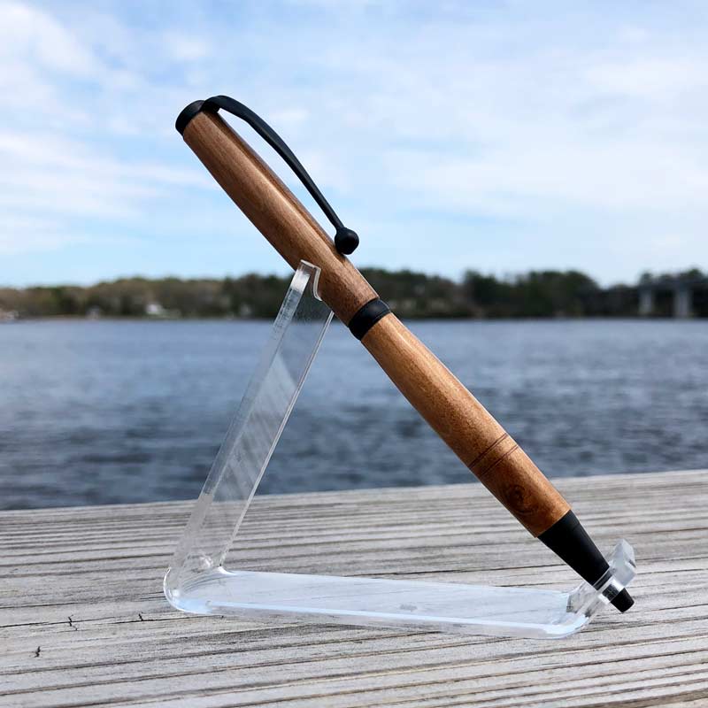 Maine Apple Tree Pen with Flat, Black, Hardware.
