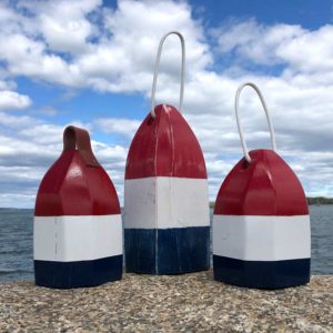 Red, White & Blue Lobster Buoy, Centerpiece.