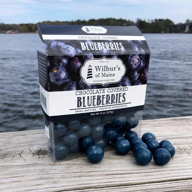 A box of Chocolate Covered Blueberries.