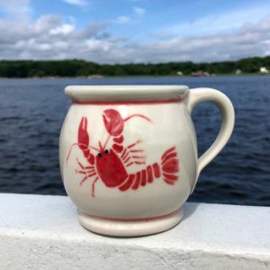 Lobster Mug with Red Trim