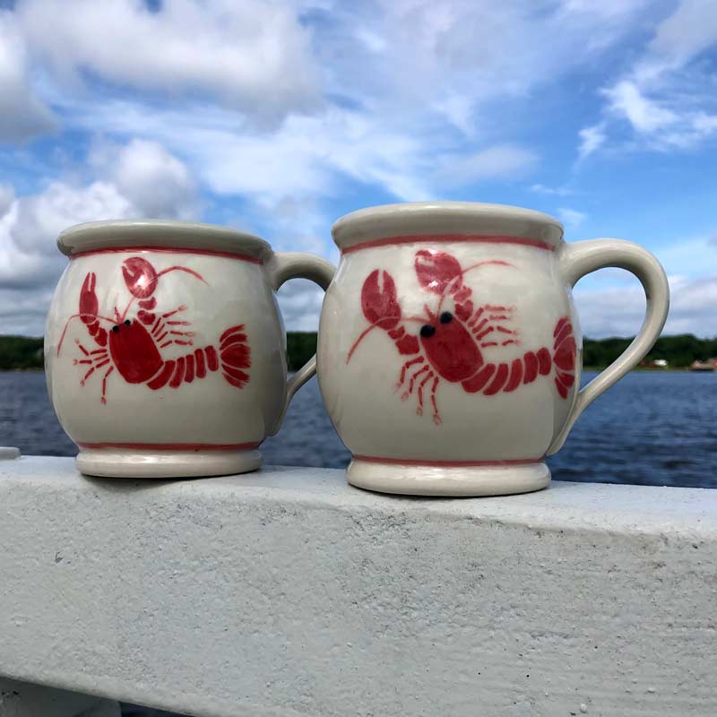 Lobster Mug with Red Trim