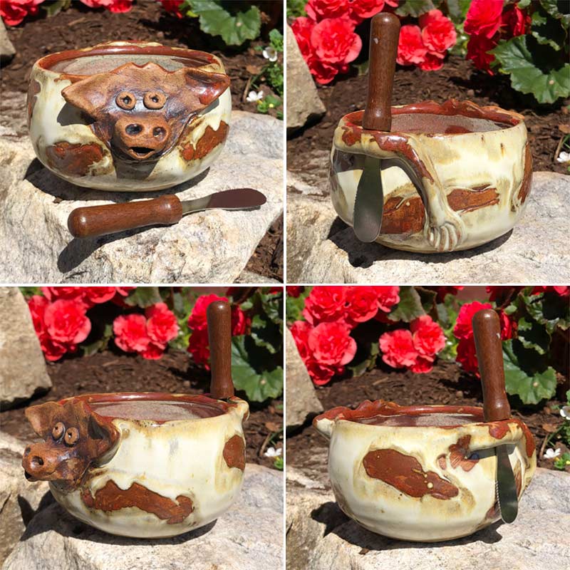 Cow Dip Dish by Westport Island Pottery