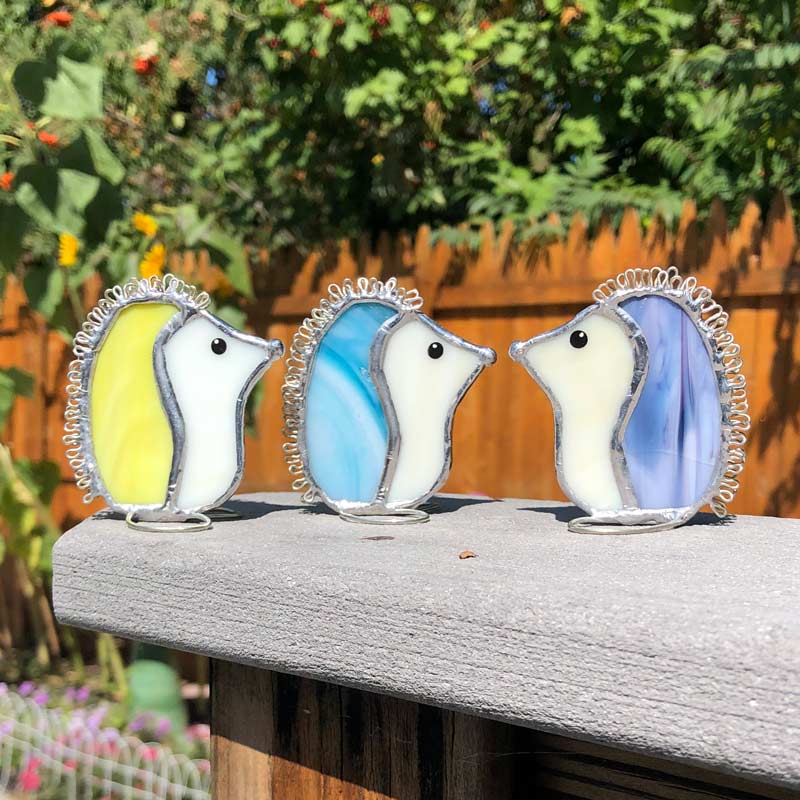 Stained Glass Hedgehogs
