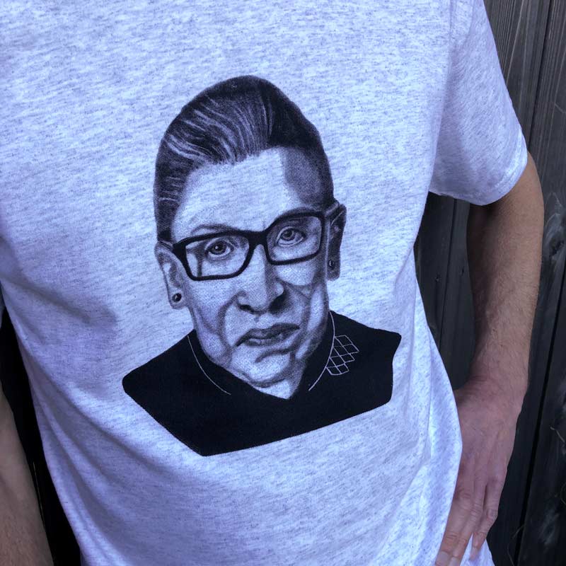 Ruth Bader Ginsburg T-Shirt - Light Heather Grey