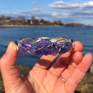 Purple Sea Glass Bracelet