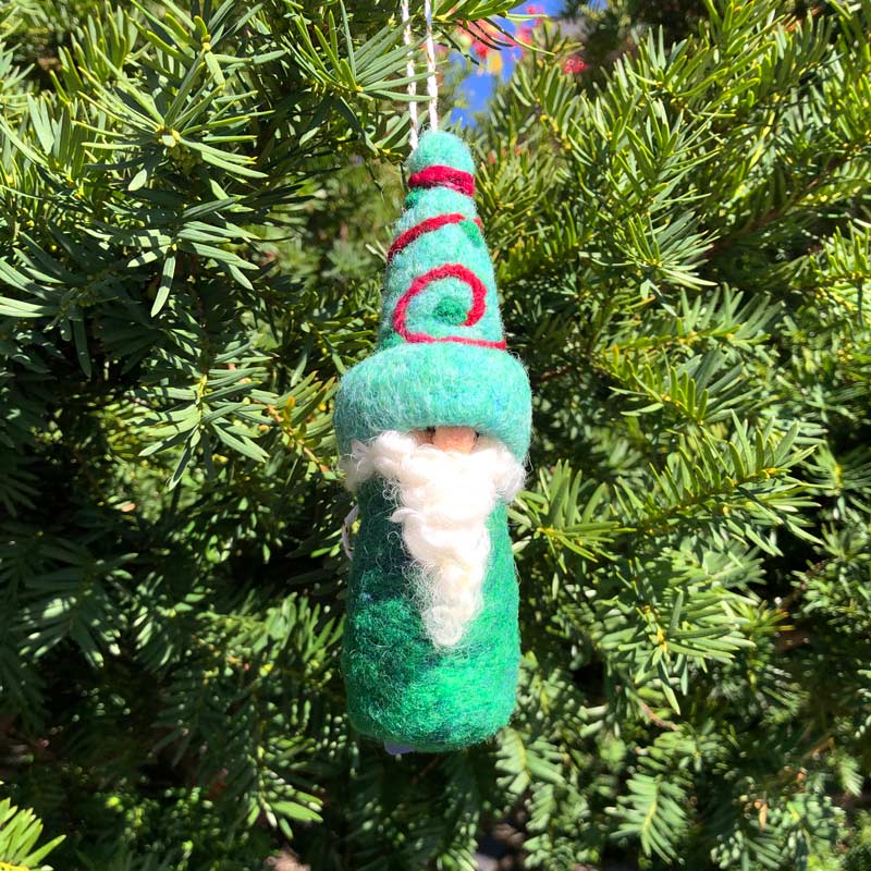 Felted Gnome Ornament - Lloyd