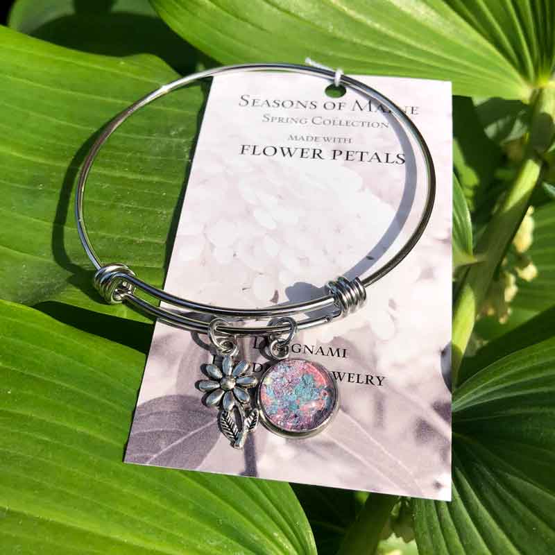 Hydrangea & Lilac Flower Petal Bracelet