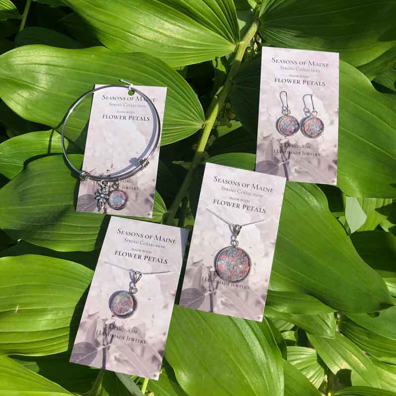 Hydrangea & Lilac Flower Petal Jewelry