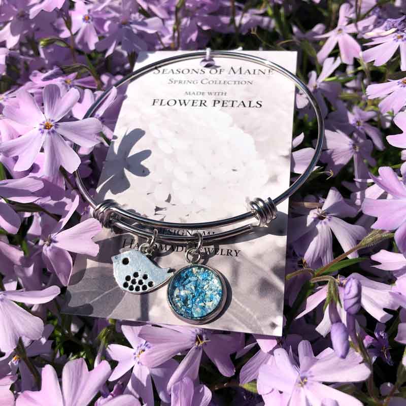 Hydrangea & Peony Flower Petal Bracelet