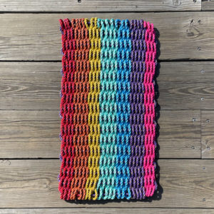 Rainbow Lobster Rope Doormat