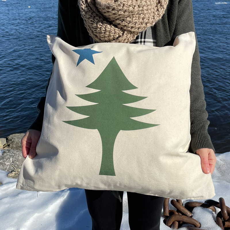 First Maine Flag Pillow