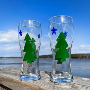First Maine Flag Drinking Glass