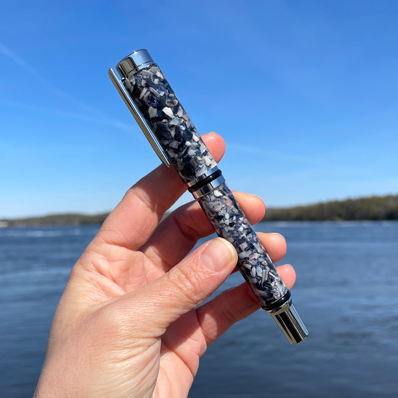 Crushed Mussel Shell Rollerball Pen