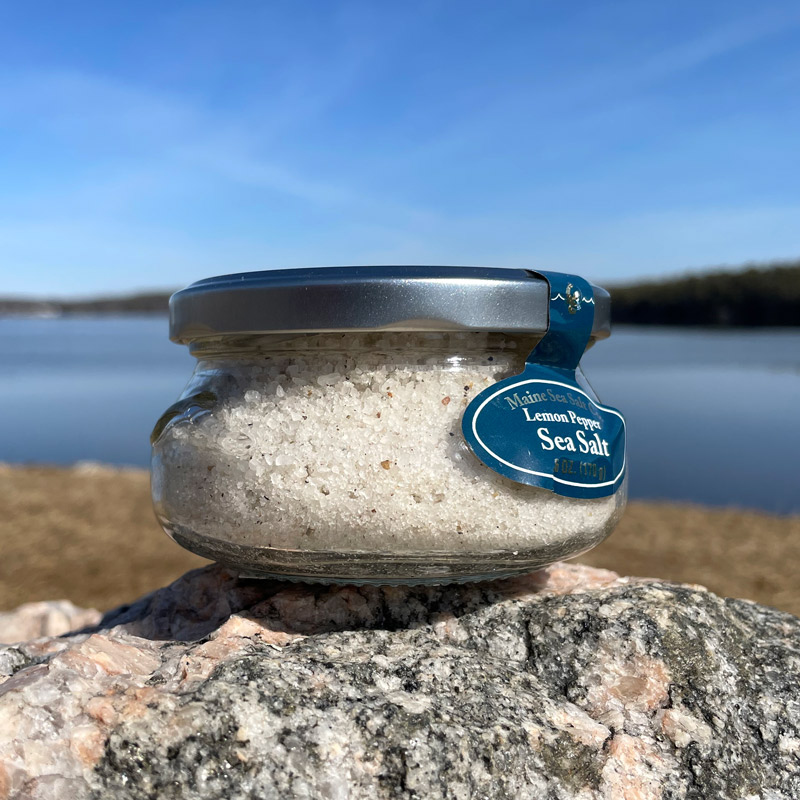 6 oz Lemon Pepper Maine Sea Salt Jar