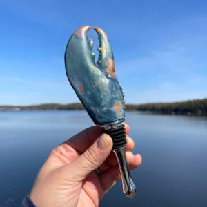 Rusted Blue Sea Lobster Claw Bottle Stopper