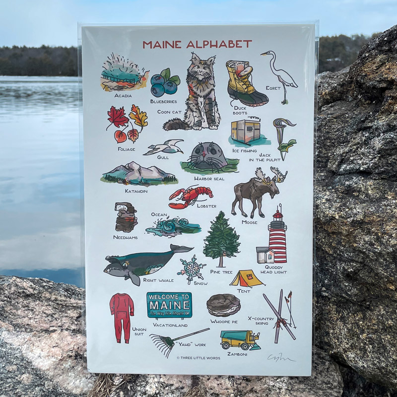 Maine Alphabet Poster
